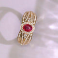 Fashion Zircon Ring With Cross Wrap Design, Personalized Temperament Finger Ring Birthday Gift view 2