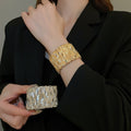 European American Minimalist Twisted Alloy Bangle Light Luxury Line Design Friendship Bracelet view 3