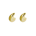 Elegant Luxury Geometric Waterdrop Gold Alloy Statement Stud Earrings For Women Minimalist Metal Earrings view 5