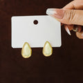 Elegant Luxury Geometric Waterdrop Gold Alloy Statement Stud Earrings For Women Minimalist Metal Earrings view 4