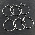 15-30mm Needle Buckle Hoop Earrings DIY Jewelry Accessories Ear Wire Findings 0.5-1g view 2