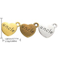 Zinc Alloy Heart Letter Charm Pendant No.851963 for DIY Necklace Bracelet Jewelry Making view 1