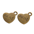 Zinc Alloy Heart Letter Charm Pendant for DIY Necklace Bracelet Jewelry Making view 3