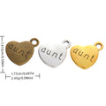 Zinc Alloy Heart Letter Charm Pendant for DIY Necklace Bracelet Jewelry Making view 1