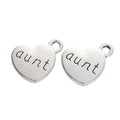Zinc Alloy Heart Letter Charm Pendant for DIY Necklace Bracelet Jewelry Making view 4