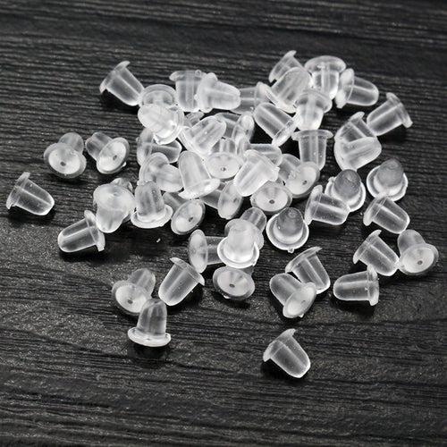 400pcs Clear Soft Plastic Earring Backs Anti Slip Ear Stud Stoppers DIY Jewelry Accessories Earrings