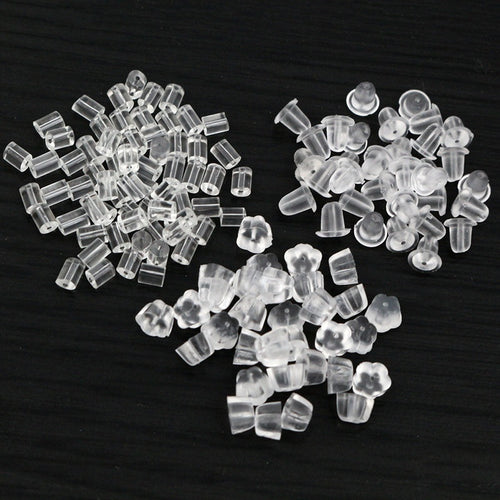 400pcs Clear Soft Plastic Earring Backs Anti Slip Ear Stud Stoppers DIY Jewelry Accessories Earrings