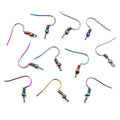 20x17mm Aurora Iridescent Color Ear Hooks With Spring Bead For DIY Earrings Jewelry Accessories view 4