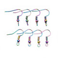 20x17mm Aurora Iridescent Color Ear Hooks With Spring Bead For DIY Earrings Jewelry Accessories view 1