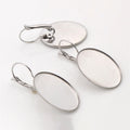 13x18mm 18x25mm Inner Size Stainless Steel Oval French Ear Hook Tray Bases For DIY Earrings view 5