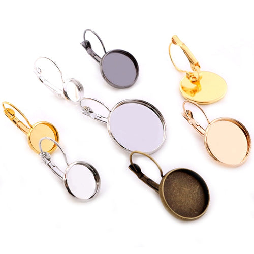 Multicolor French Hook Ear Wires 8-20mm Inner Diameter DIY Earring Jewelry Findings Earrings