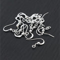 100pcs Iron Earring Hooks With Round Bead For DIY Handmade Earrings Jewelry Findings 19x18mm view 2
