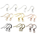 100pcs Iron Earring Hooks With Round Bead For DIY Handmade Earrings Jewelry Findings 19x18mm view 1