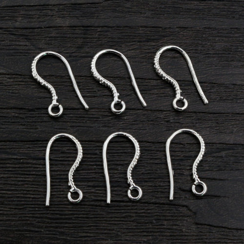 17x8mm Solid Copper Ear Hooks For DIY Earrings Jewelry Accessory Findings 0.5g