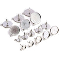 316 Stainless Steel 6-20mm Inner Diameter Earring Tray Stud Base DIY Jewelry Findings Without Backs Earrings view 5