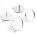 316 Stainless Steel 6-20mm Inner Diameter Earring Tray Stud Base DIY Jewelry Findings Without Backs Earrings view 4