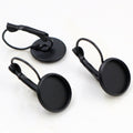 12mm Inner Diameter Colorful French Ear Hook Cabochon Earring Tray Settings 10g Earrings view 2