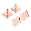 12mm Square Tray Stud Earring Base Post Without Ear Backs For DIY Earring Jewelry Accessories Stud Earrings view 2