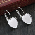 Stainless Steel 12mm Heart Tray French Leverback Ear Hooks For DIY Earring Jewelry Findings 0.6g Earrings view 3