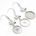 Handmade Bow Stainless Steel Ear Hooks With 10-20mm Tray Bases For DIY Earring Jewelry Findings Earrings view 1