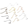 100pcs 21x16mm S Shape Ball End Ear Hooks Copper Plated DIY Earring Making Findings 20g Earrings view 5