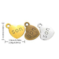 Vintage Zinc Alloy Heart Letter Charms DIY Jewelry Accessories For Bracelet Making view 1
