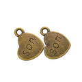 Vintage Zinc Alloy Heart Letter Charms DIY Jewelry Accessories For Bracelet Making view 4