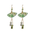 New Chinese Style Alloy Fan Bamboo Joint Drop Earrings For Women Retro Geometric Ear Hooks view 5