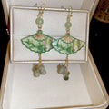 New Chinese Style Alloy Fan Bamboo Joint Drop Earrings For Women Retro Geometric Ear Hooks view 4