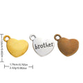 Vintage Zinc Alloy Heart Letter Charms DIY Jewelry Accessories For Necklace Making view 1