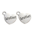 Vintage Zinc Alloy Heart Letter Charms DIY Jewelry Accessories For Necklace Making view 4