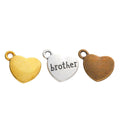 Vintage Zinc Alloy Heart Letter Charms DIY Jewelry Accessories For Necklace Making view 5