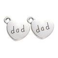 Zinc Alloy Heart Letter Charm Pendant No.421790 for DIY Necklace Bracelet Jewelry Making view 2
