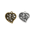 Zinc Alloy Heart Charm Pendant No.680994 for DIY Necklace Bracelet Jewelry Making view 4
