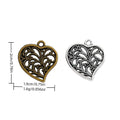 Zinc Alloy Heart Charm Pendant No.680994 for DIY Necklace Bracelet Jewelry Making view 1