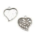 Zinc Alloy Heart Charm Pendant No.680994 for DIY Necklace Bracelet Jewelry Making view 2