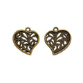 Zinc Alloy Heart Charm Pendant No.680994 for DIY Necklace Bracelet Jewelry Making view 3