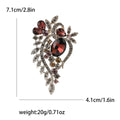 Small Alloy Glass Brooch Pin For Women Suit Dress Decoration view 6