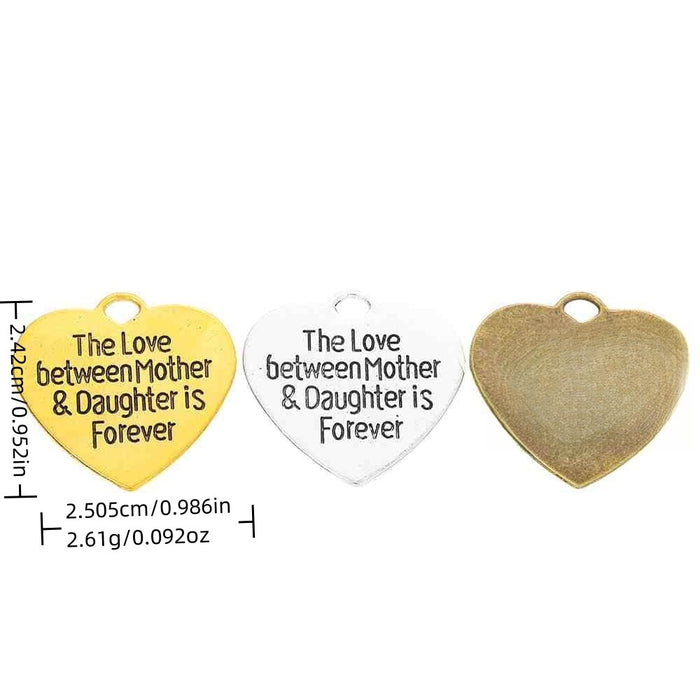 Zinc Alloy Heart Charm Pendant No.576514 for DIY Necklace Bracelet Jewelry Making