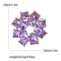 Alloy Rhinestone Double Ring Brooch For Women's Garment Decoration view 4