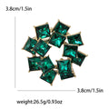 Alloy Rhinestone Double Ring Brooch For Women's Garment Decoration view 6