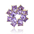 Alloy Rhinestone Double Ring Brooch For Women's Garment Decoration view 5