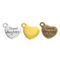 Zinc Alloy Heart Letter Charm Pendant No.044674 for DIY Necklace Bracelet Jewelry Making view 5