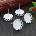12mm Tray Stud Earring Base DIY Earring Jewelry Accessories Without Ear Backs 0.5g Stud Earrings view 4