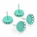 12mm Tray Stud Earring Base DIY Earring Jewelry Accessories Without Ear Backs 0.5g Stud Earrings view 3