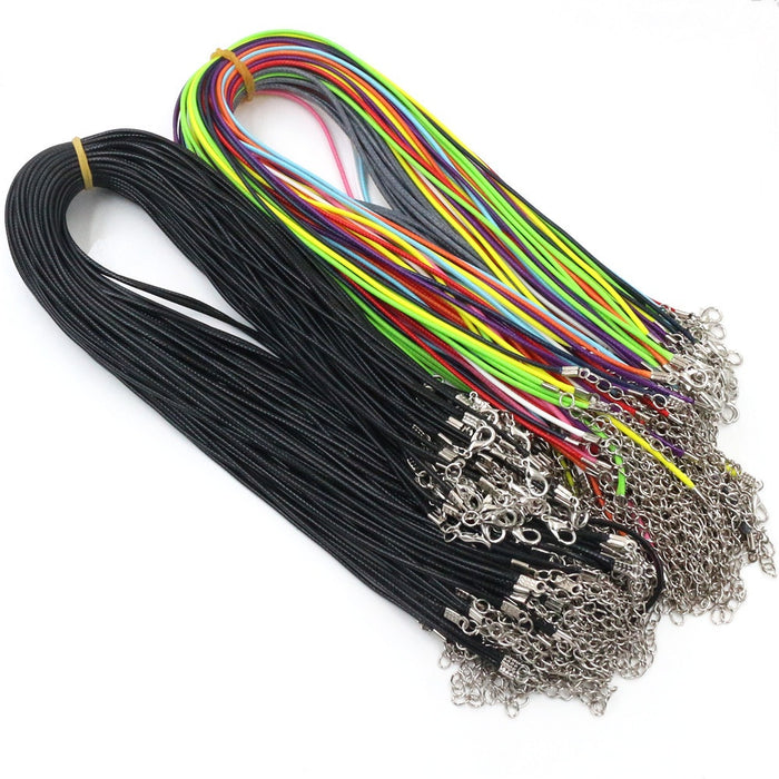 1.5mm Round Waxed Cord Pendant Necklace Rope For DIY Jewelry Accessories 2g