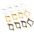 16x10mm Solid Brass Ear Hooks For DIY Earrings Jewelry Findings Accessories 0.4g view 1
