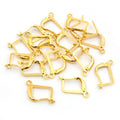 16x10mm Solid Brass Ear Hooks For DIY Earrings Jewelry Findings Accessories 0.4g view 2