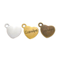 Zinc Alloy Heart Letter Charm Pendant No.477567 for DIY Necklace Bracelet Jewelry Making view 5
