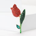 Alloy Rhinestone Tulip Brooch Pin For Dresses And Suits view 2